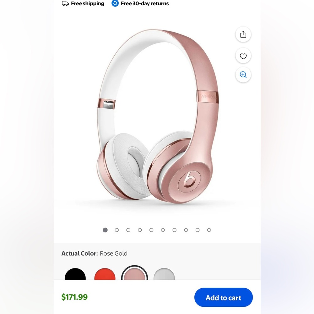 Beats Solo3 Wireless On-Ear Headphones - Rose Gold